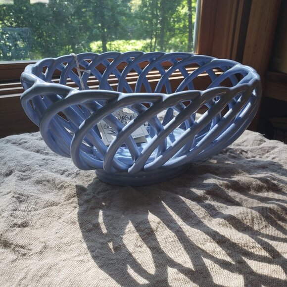 Eucalyptus Stoneware Basket Handmade in Del Mar California - Picture 3 of 15